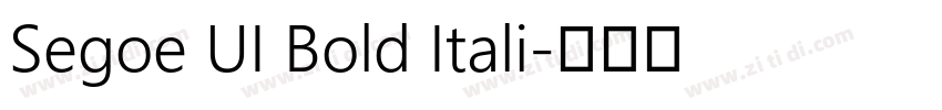 Segoe UI Bold Itali字体转换